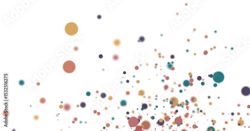 Sunburst and colorful confe...