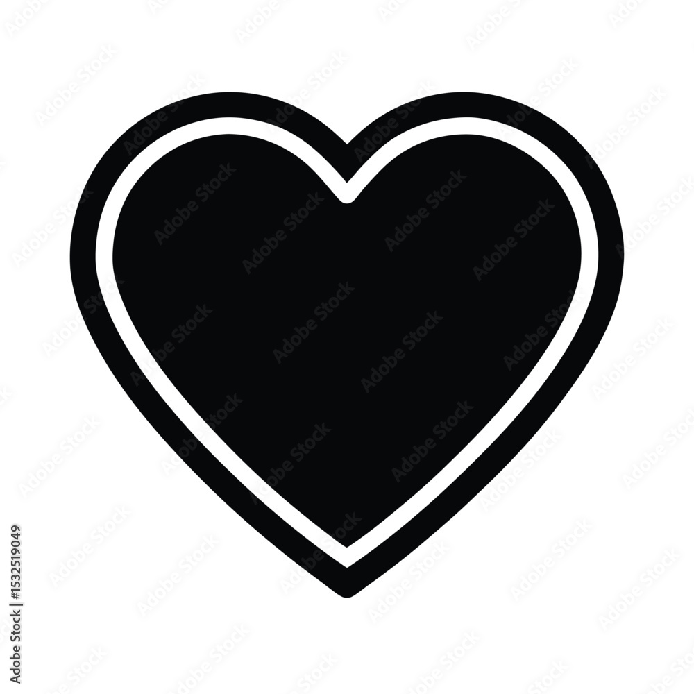 Heart Favorite Icon Outline Vector Illustration Heart Favorite Icon Outline Vector Illustration