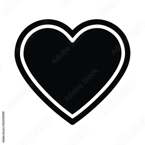 Heart Favorite Icon Outline Vector Illustration