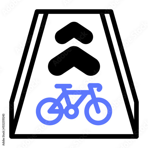 This Bike Lane icon is suitable for Bycycle, Sport, Healthy Lifestyle, etc