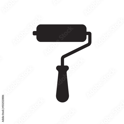 Paint roller icon. Simple paint roller design for home renovation projects. This paint roller graphic is ideal for construction tools websites and apps