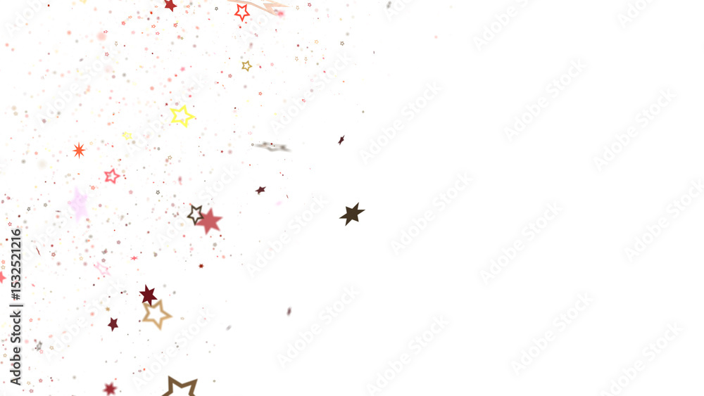 Fototapeta premium Stars - Festive christmas card. Isolated illustration white background. -