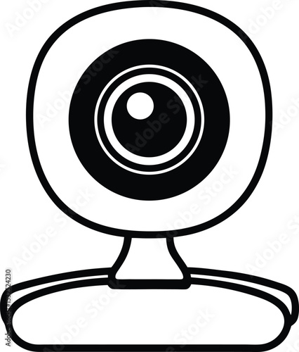Webcam – black silhouette on white background