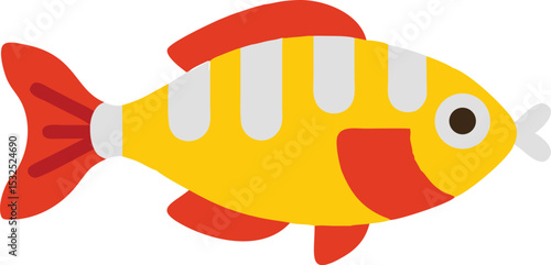 Detailed corydoras catfish illustration on white background