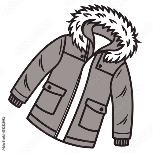 Warm Winter Outerwear with Faux Fur Trimmed Hood