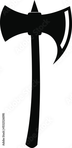 Axe – black silhouette on white background