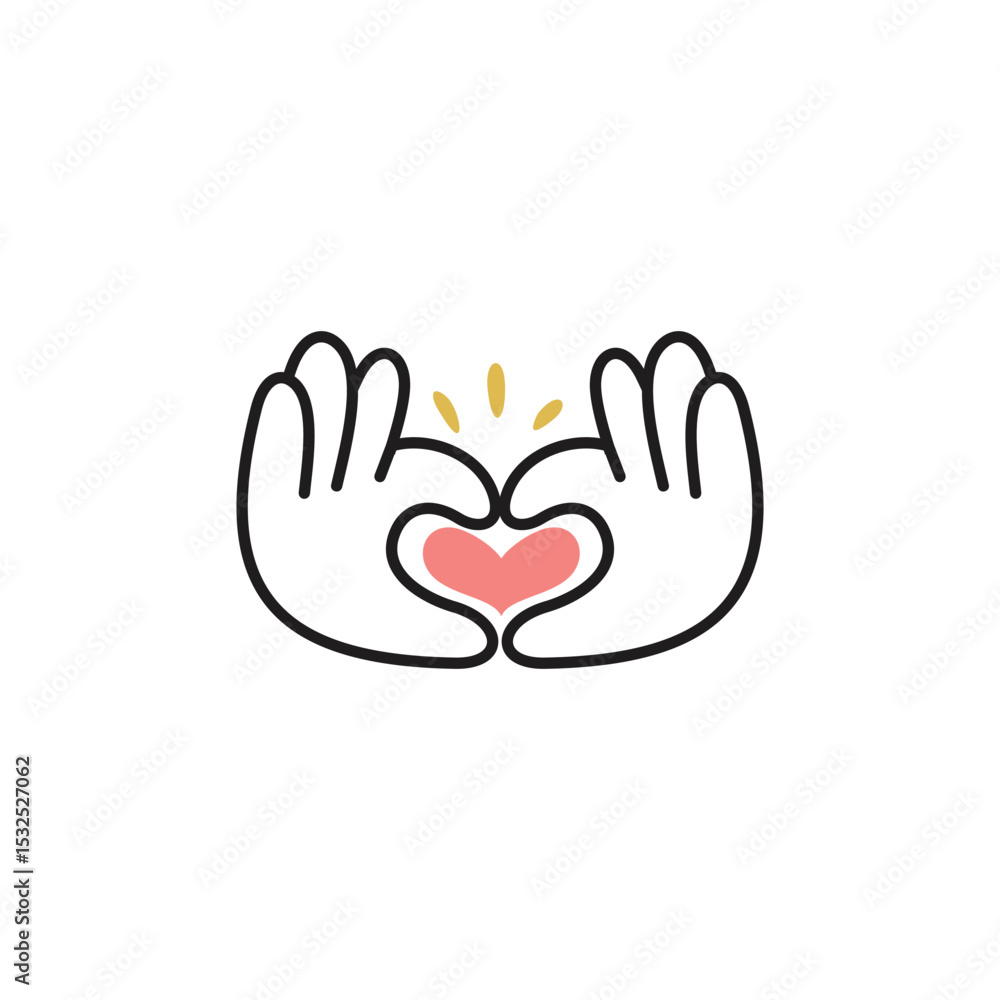 love hand gesture cartoon illustration love hand gesture cartoon illustration