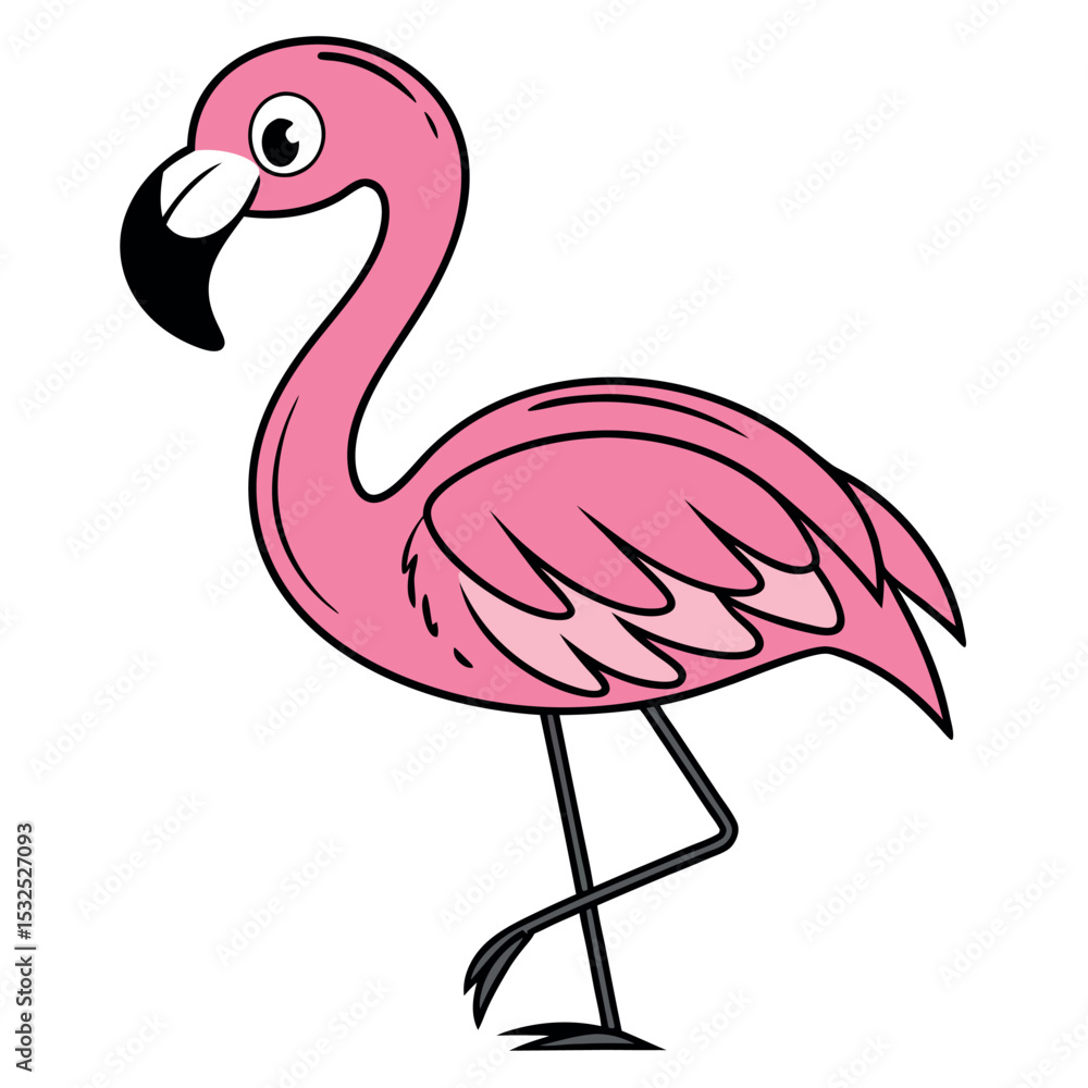 Fototapeta premium A Graceful Flamingo: A Symbol of Beauty and Elegance