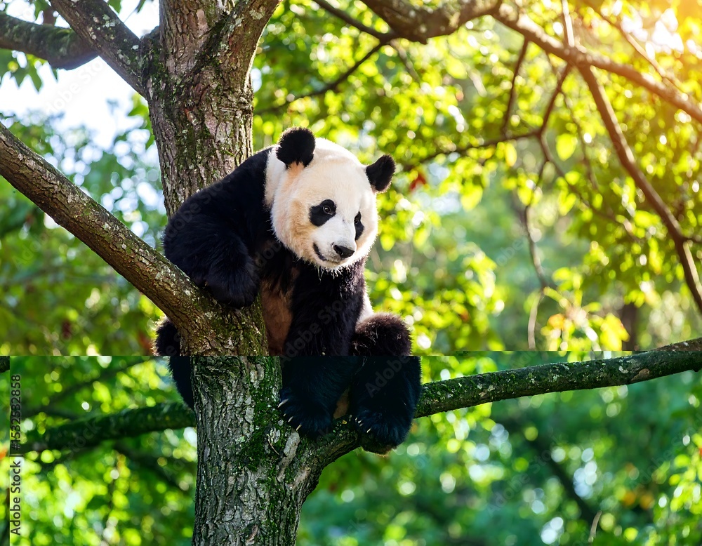 Obraz premium Panda in a tree (3)