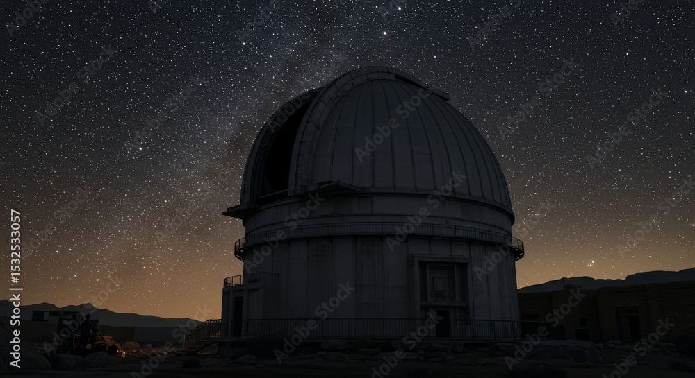 Majestic Observatory under a Starry Night Sky: Astronomy, Space Exploration, Celestial Wonders Majestic Observatory under a Starry Night Sky: Astronomy, Space Exploration, Celestial Wonders