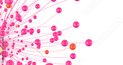 network shape. Abstract 3D ...