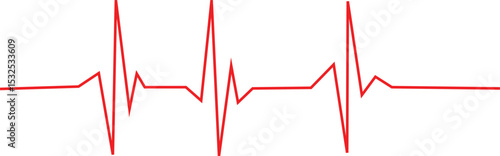  heartbeat pulse rate line. Health and Medical concept. EKG Pulse Wave, cardiogram and rhythm