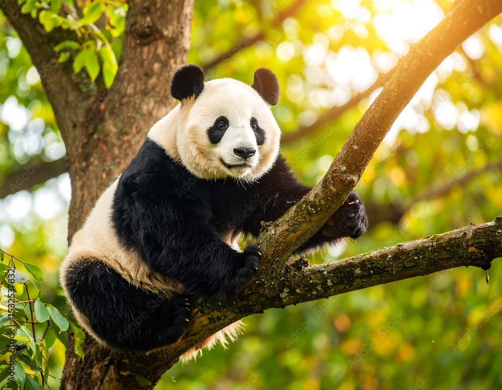 Obraz premium Panda in a tree (2)