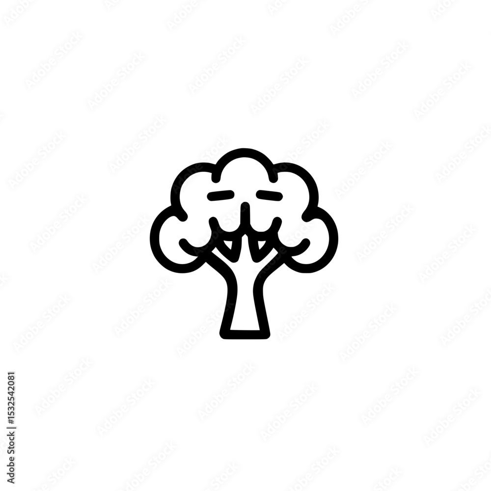 broccoli icon vector for organic food and nutrition design broccoli icon vector for organic food and nutrition design
