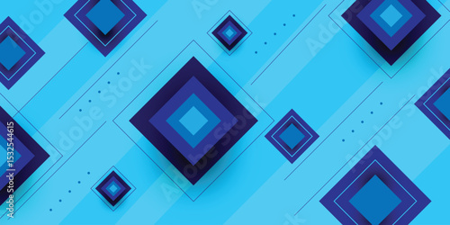 Abstract blue square background