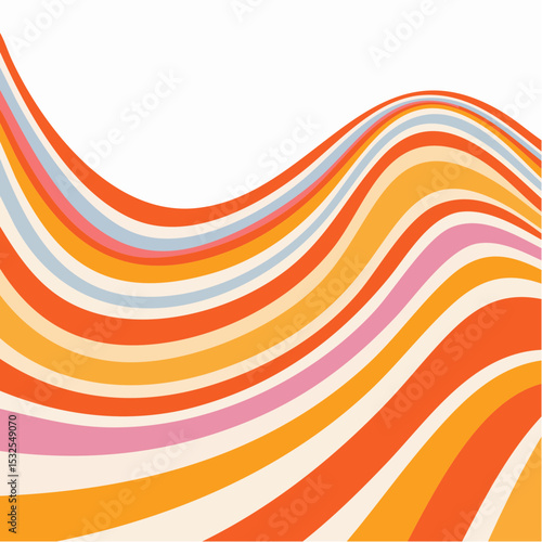 Vector Abstract Geometric Wavy Background. Cool Funky Art Vector Design.