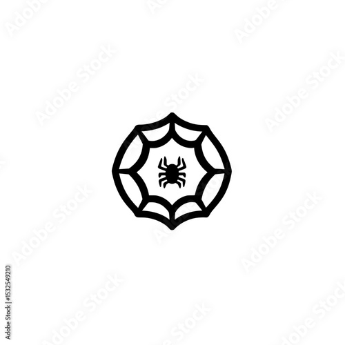 Mystical cursed web icon vector for horror 