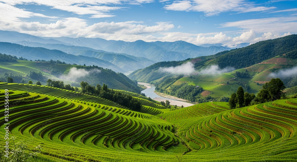 Fototapeta premium green tea plantation
