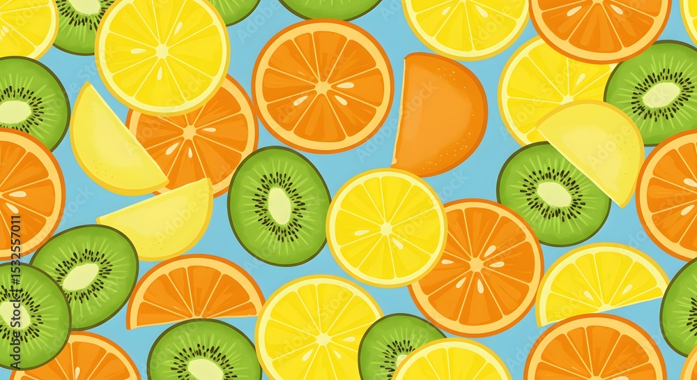 Obraz premium seamless pattern with citrus fruits