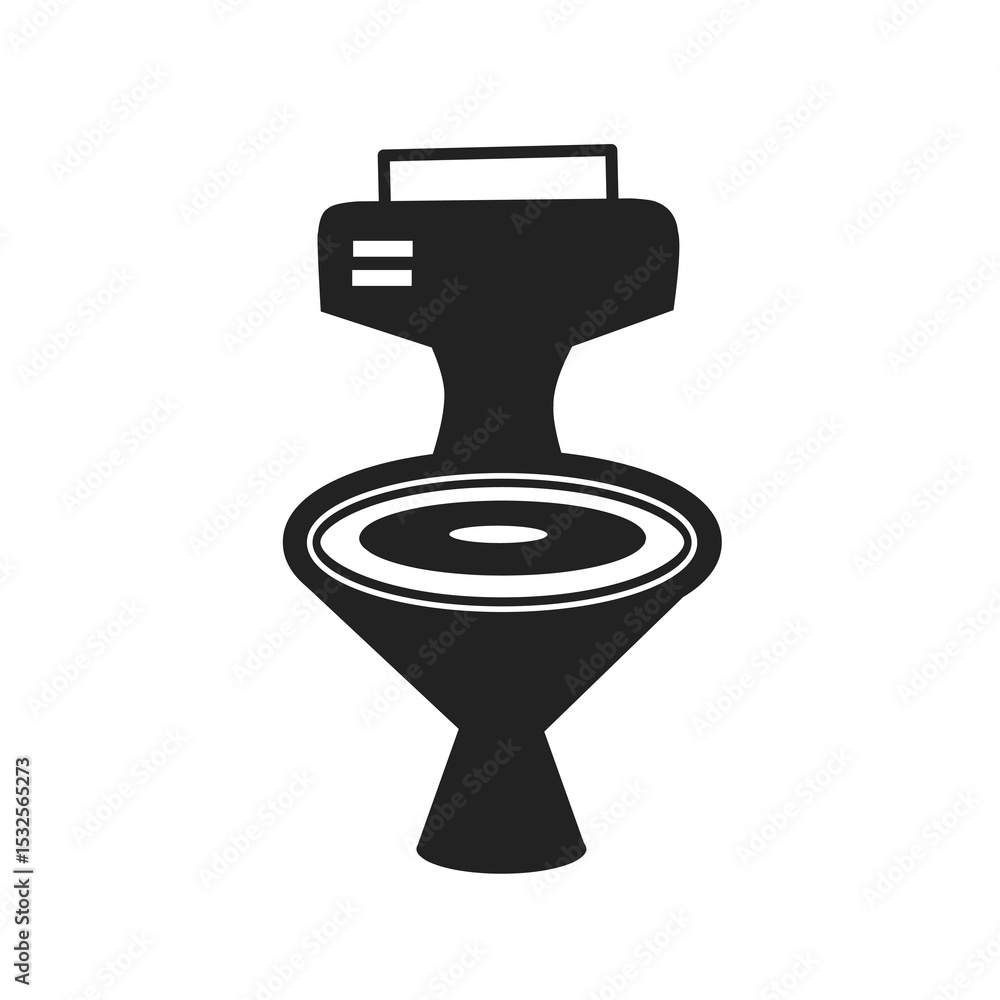Toilet icon flat sign for web or logo template vector illustration graphic isolated. Toilet icon flat sign for web or logo template vector illustration graphic isolated.