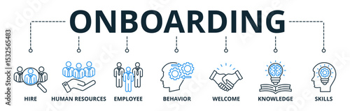 Onboarding web banners concept vector illustration with keywords and icons