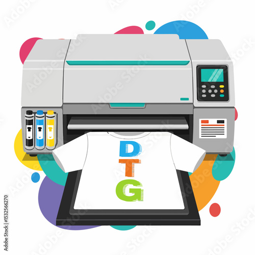 DTG Printer Printing on T-Shirt Digital Textile Garment Printing