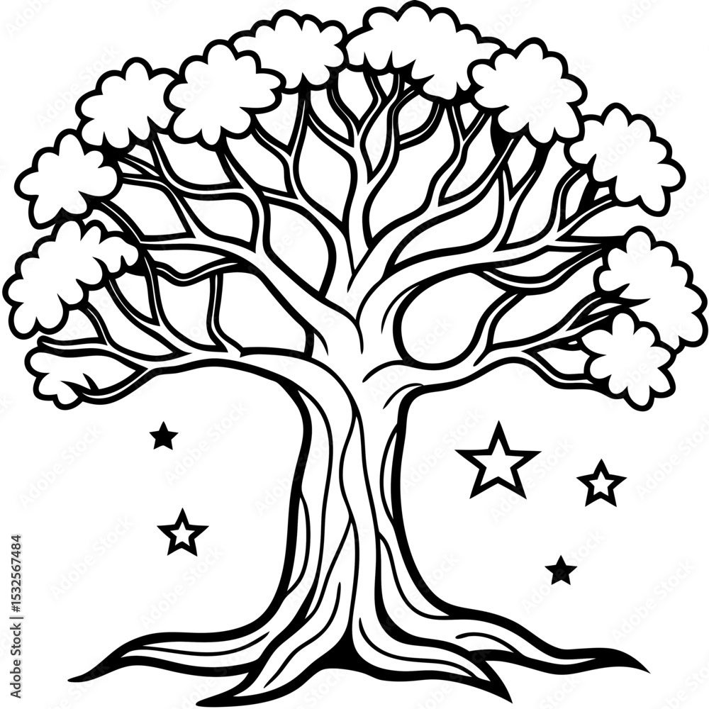 Obraz premium Magical Tree in Enchanted Woods