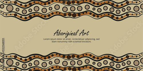 Aboriginal-influenced decorative print with personalized text option
