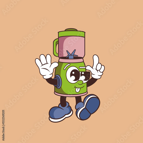 Retro character design from blender funny