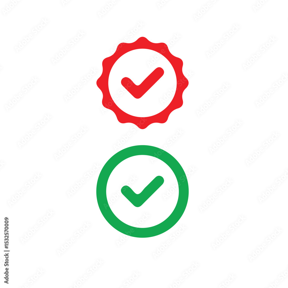 vector illustration of a tick sign vector illustration of a tick sign