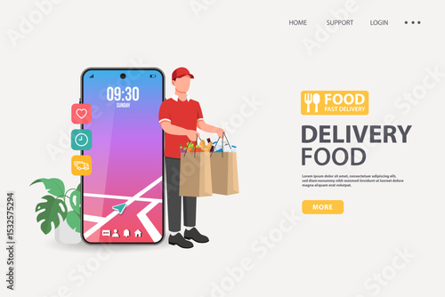 Food Delivery Service Illustration