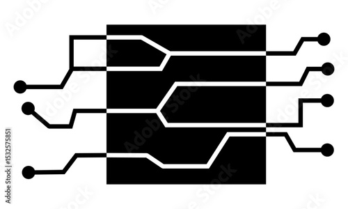 square shaped nerve icon.eps