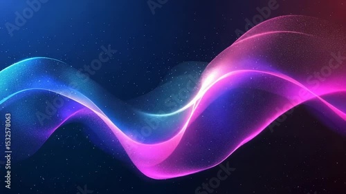 Elegant cosmic particle wave background animation with glittering light effects