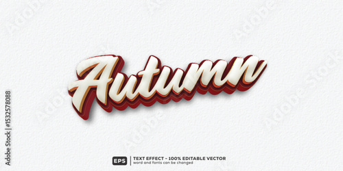 Autumn Editable Text Effect _ 3D Cartoon Premium Font Template