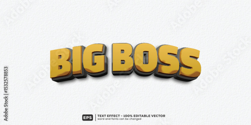 Big Boss Editable Text Effect _ 3D Cartoon Premium Font Template
