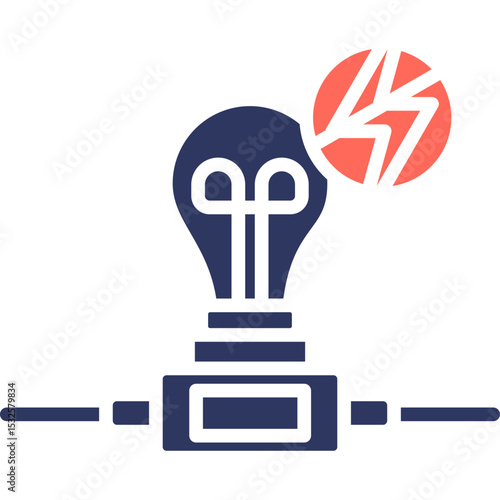 Electricity Outage glyph color icon