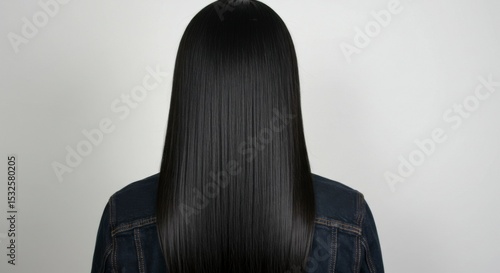 Straight black hair
