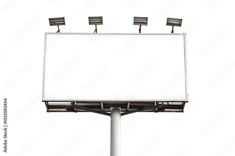 Obraz premium Blank billboard isolated on transparent background