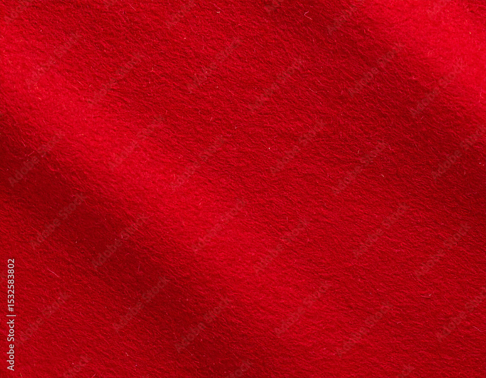 Fototapeta premium Vibrant red felt fabric with subtle texture and soft folds.