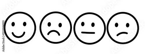 Emoticons Representing Different Moods and Emotions
