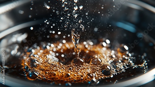 Coffee Brewing Closeup.