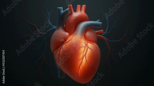 Heart 3D beating 