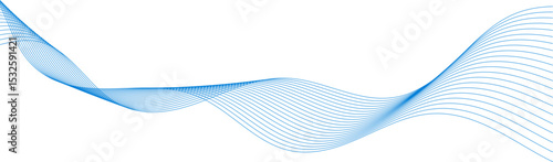 abstract blue wave line