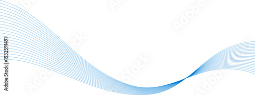 abstract blue wave line