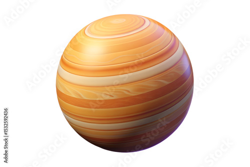 Wooden bowl isolated on white background with round shape, perfect for decoration or a colorful holiday design