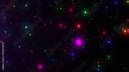 Wallpaper Mural Colorful Neon Snow Particles - Set of 3 Torontodigital.ca