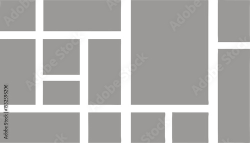 Collage template frames. Vector illustration