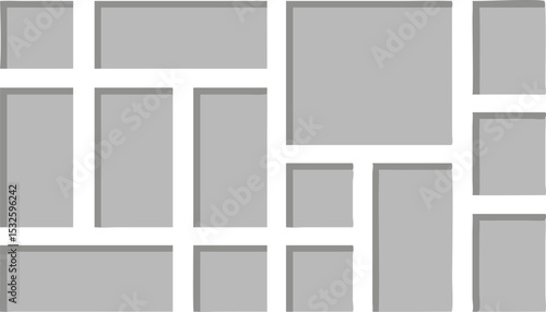 Collage template frames. Vector illustration