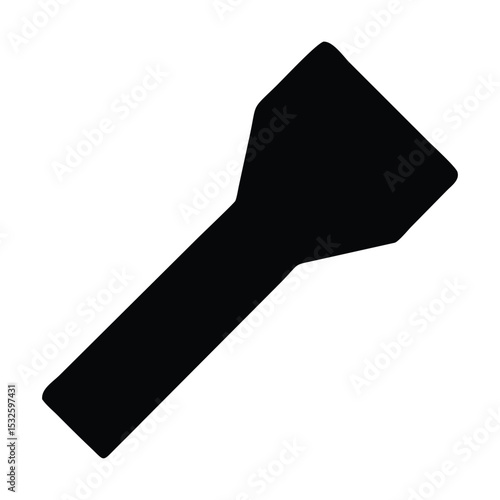 Torch – black silhouette on white background
