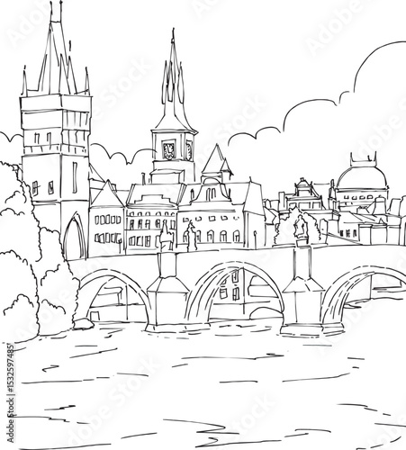 Bridge in Prague Czech Republic
